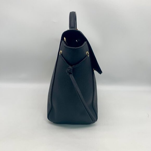 Kate Spade Laurel Way Black Saffiano Leather Lilah Crossbody Satchel - Picture 4 of 10